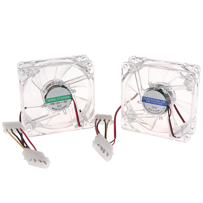

4Pin PC Computer Fan 80mm 8025 8cm Silent DC 12V LED Luminous Cooling Fan