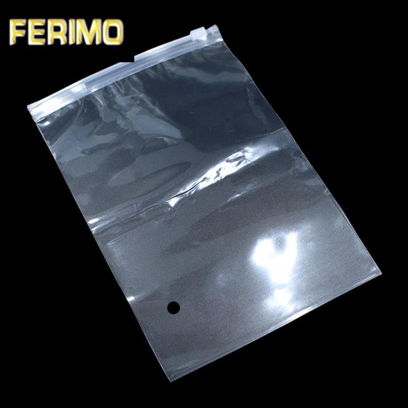 

200Pcs Clear Plastic Travel Storage Bag Slide Zipper With Vent Clothes Underwear Tshirt Packaging Pack Pouch Resealable 10 Size