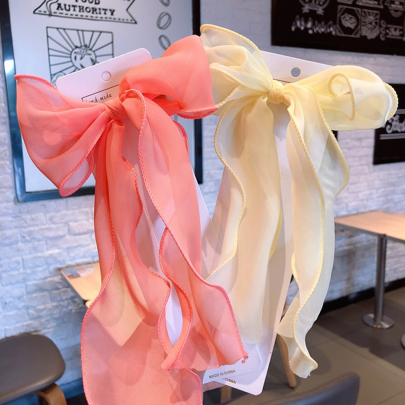 

New Fashion Chiffon Ponytail Scarf Hair Rope for Women Hair Bow Ties Scrunchies Elastic Bands Ribbon Accessories