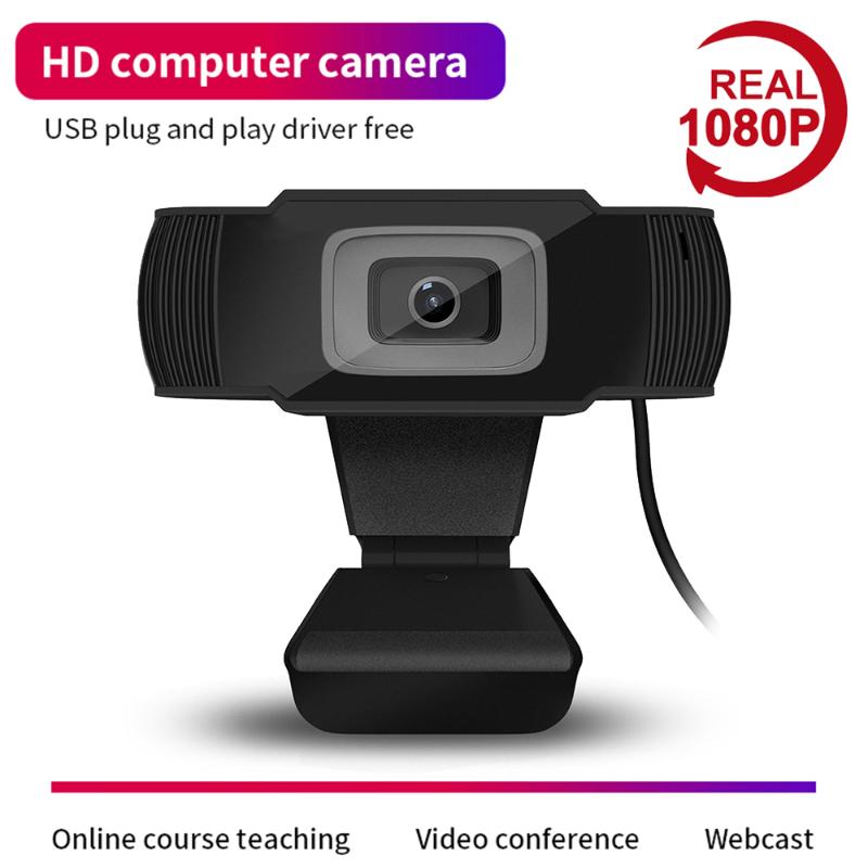 

Full HD 1080P Webcam USB Mini Computer Camera Built-in Microphone Flexible Rotatable for Video Calling Online Meeting Teaching