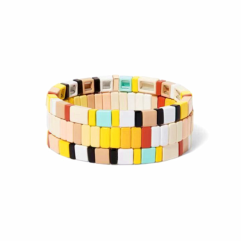 

armbanden voor vrouwen summer vsco girl bohemian rainbow Piano key women stretch bracelets pulseras hombre men couple bracelet