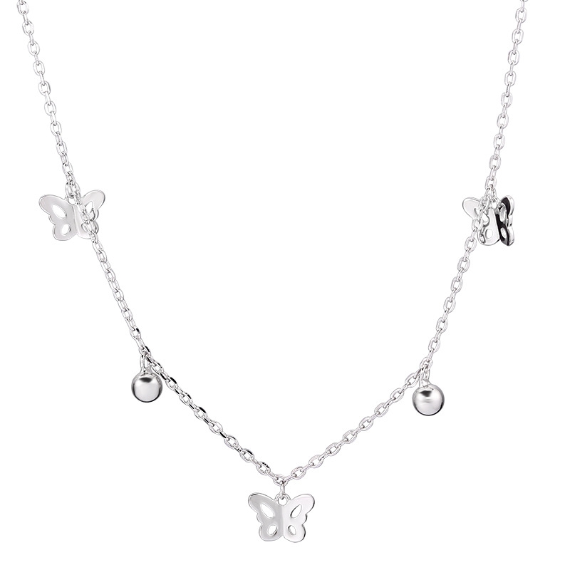 

Butterfly Choker Necklace Chain 925 Sterling Silver Fashion Jewelry Womens Accessories 2020 Birthday Gift for Friends