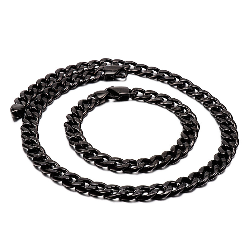 

Chains Personality Simple Smooth Men's 316L Stainless Steel Bracelet Round Grinding Men And Women Necklace