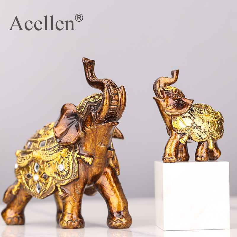 

Lucky Feng Shui Wood Grain Elephant Statue Sculpture Wealth Figurine Gift Carved Natural Stone Home Desktop Decoration