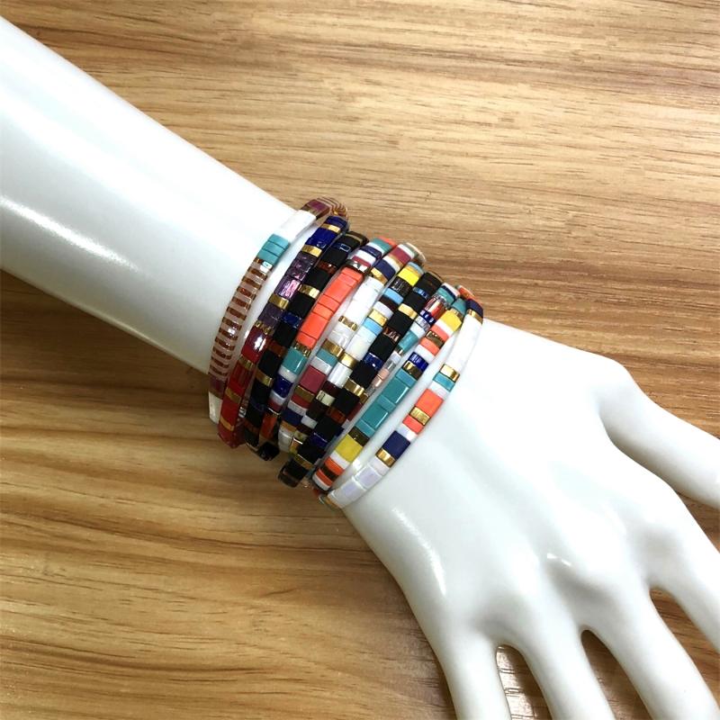 

Japan imported tila miyuki bracelet 5mm wide summer bracelets for women's fashion jewellery attactive bohemian bracelet gifts