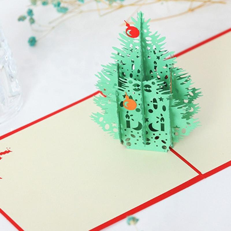 

3D Up Greeting Cards Xmas Wedding Birthday Christmas Postcard Xmas Gift Invitation Card 1pc 15x15cm Hot Festival Gifts
