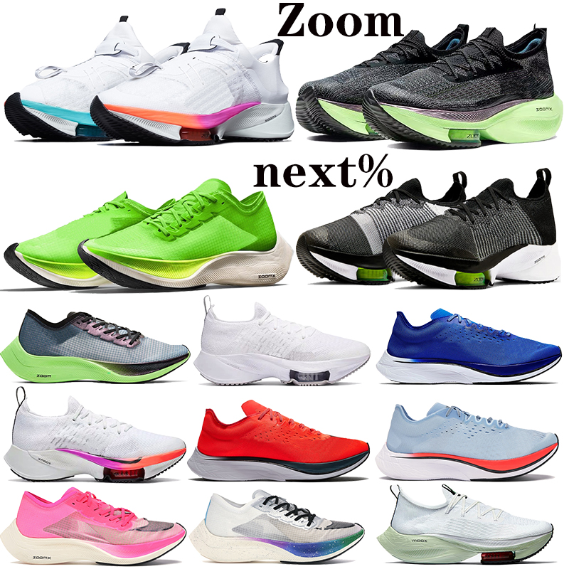 

Zoom Alpha mesh foams Fly Next% Black Electric Green Mens Women Running Shoes Cushion watermelon Volt Betrue Flash Crimson trainers Sneakers, 15 black white