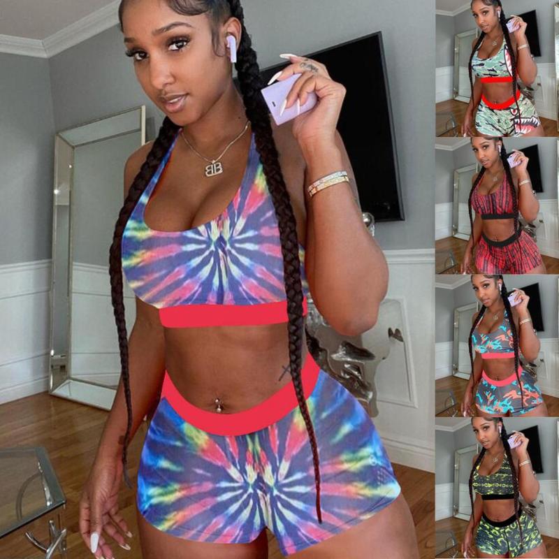 

New Sweat Suits Womens Tracksuit Leisure Sports Home Printing Two-piece Set Top And Pants Sport Outfits For Women Matching Sets