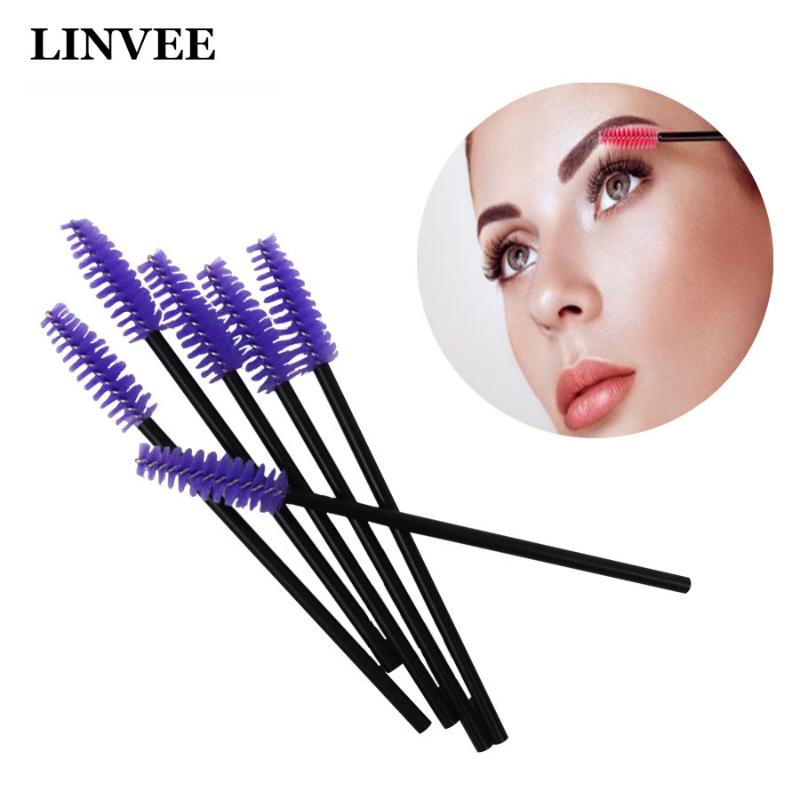 

Eyelash Brush Eyebrow Comb for False Eyelash Extension Grafting 100 Pcs Disposable Mascara Wands Soft and Bendable Makeup Tools