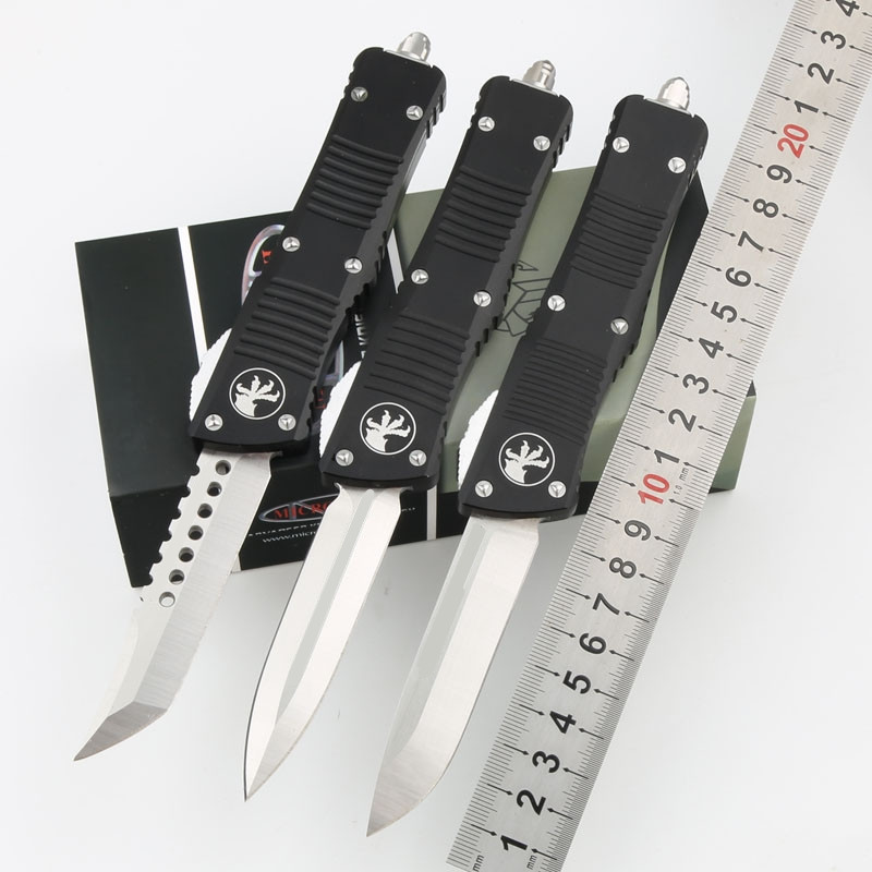 

High quality 6 Style Microtech Combat Troodon Knife Interceptor knife Bowie / Hellhound Tanto / Spear point D2 steel blade Tactical Knife