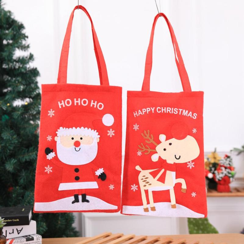 

Christmas Candy Gift Bag 2021 New Year Christmas Eve Elk Santa Claus Children's Gift Bag Portable Candy Apple