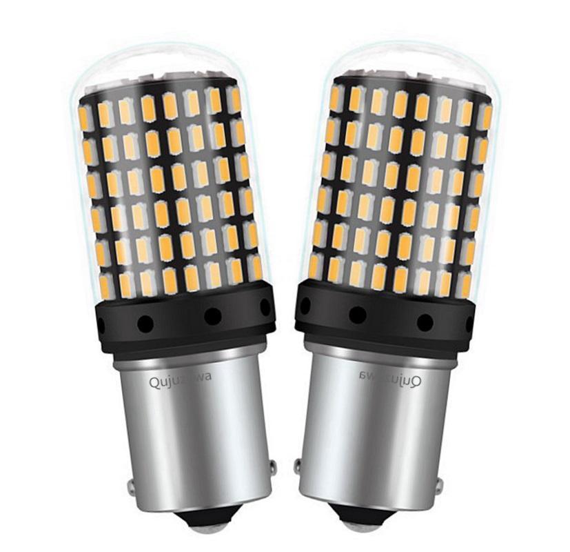 

2Pcs No Hyper Flash PY21W BAU15S LED Car Direction Indicator Lamps CANBUS ERROR FREE 1156PY 7507 Auto Turn Signal Lights Amber, As pic