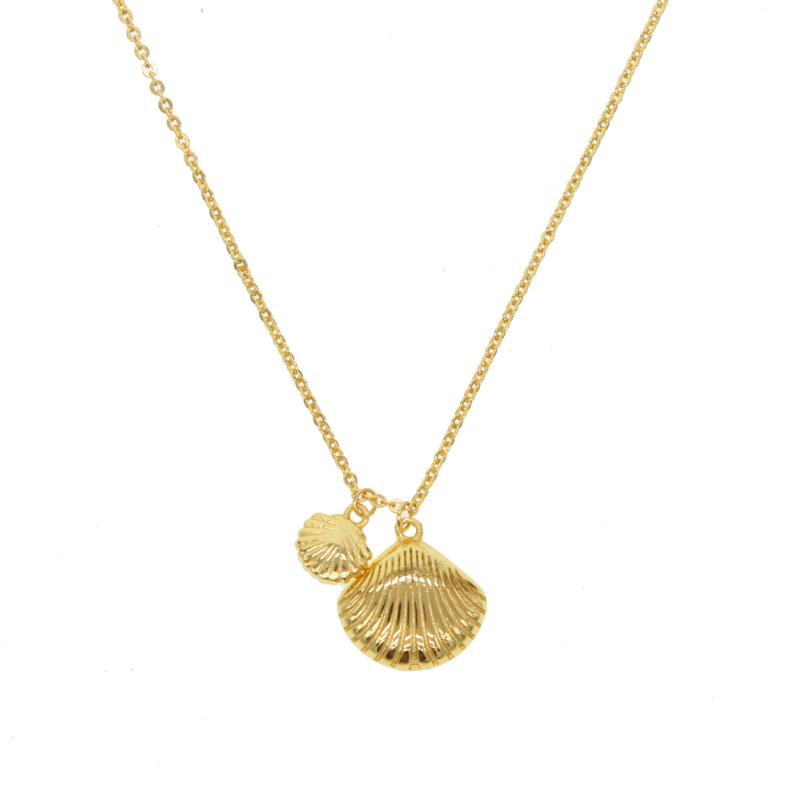 

2020 Vintage new Fashion Gold Color Conch Shell Necklace For Women girl Shape Pendant Simple Seashell Ocean Beach Boho Jewelry