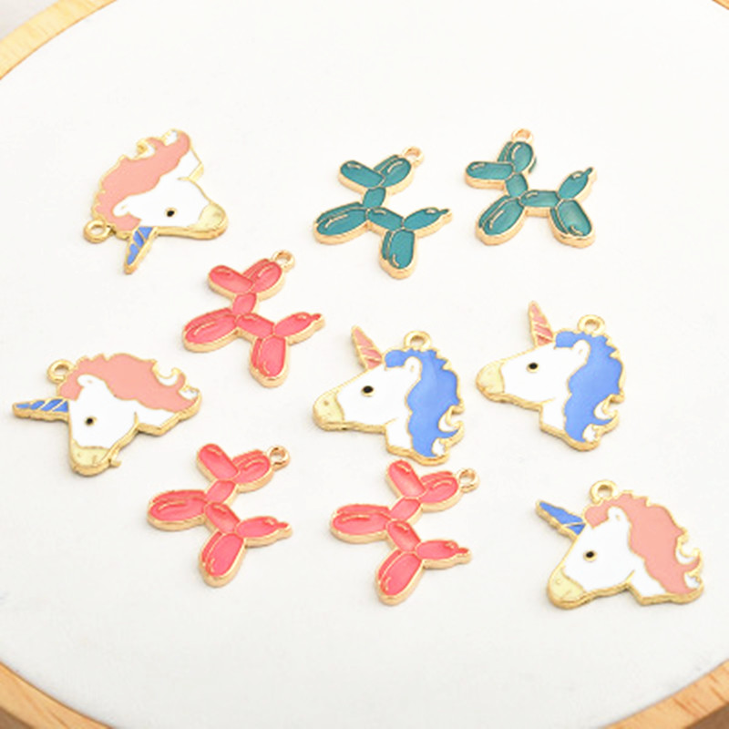 

10pcs/lot Enamel Horse Dog Enamel Pendant Braclets Jewelry finding DIY Craft more fashion