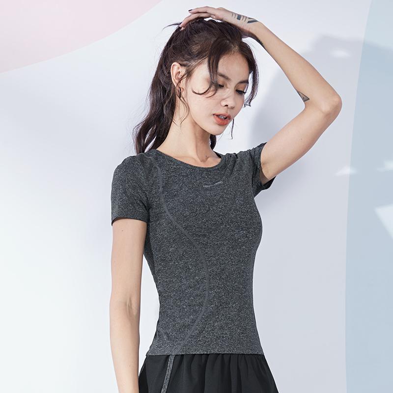 

Brand Workout Sports Tops Women Slim Yoga Shirts Elastic Gym Short Sleeve Quick Dry Activewear Fitness Training Running T-shirts, Krf20586