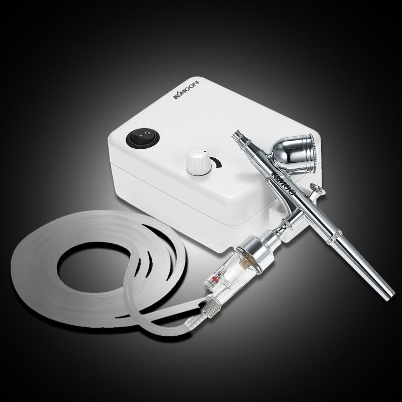 

Dual Action Mini Airbrush Compressor Capacity 7cc Nozzle Dia 0.3mm Air Brush Paint Spray Gun Sandblaster for Tattoo Art Beauty