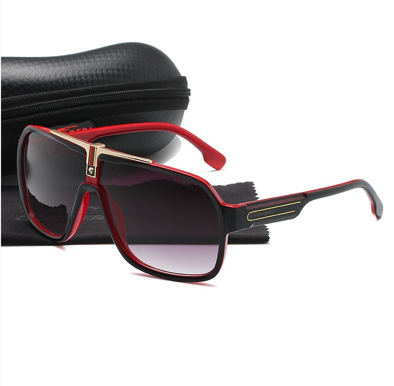 

Brand Design Sunglasses women men Mirror Good Quality Fashion Oversized sunglasses vintage female male UV400 With Case, White;black