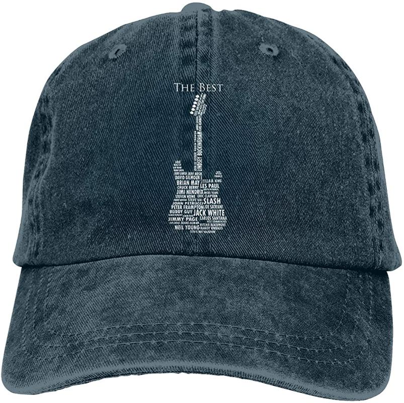 

Guitar Unisex Soft Casquette Cap Vintage Adjustable Baseball Caps, Black