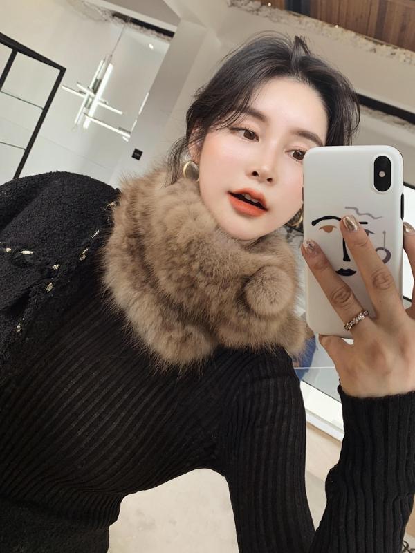 

Sable Scarf mink series female scarf female fur collar winter new style warm fashion Size:62*22cm