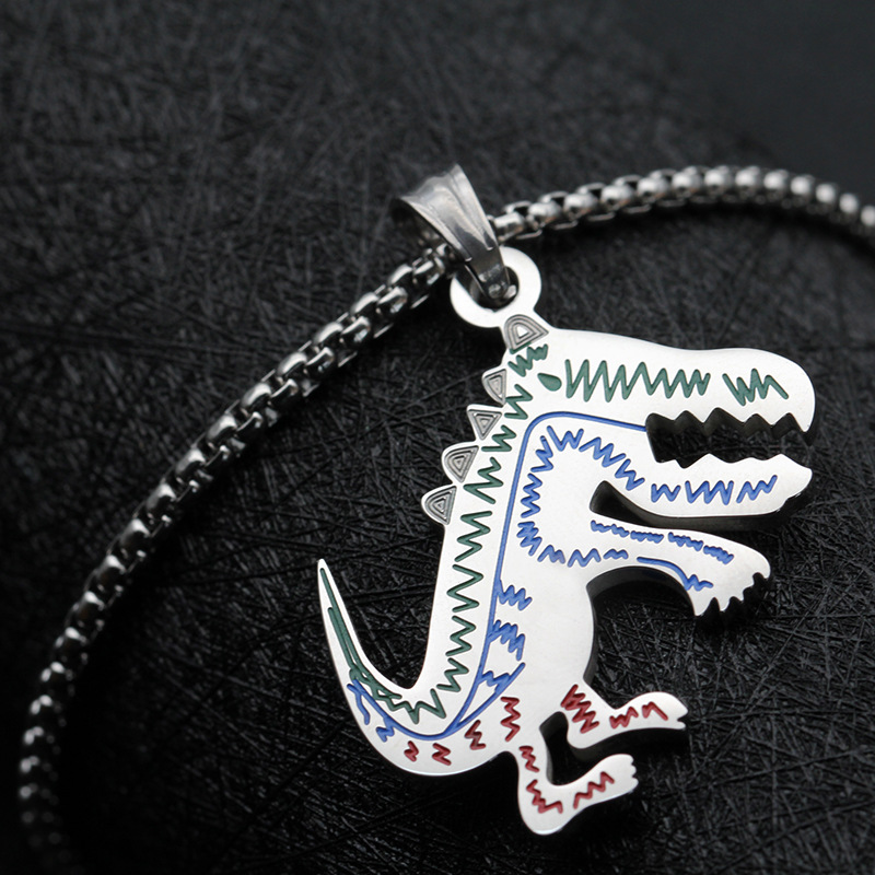 

necklaces for men Cartoon pendants wholesale dragon stainless steel chain necklaces hip hop statement gifts for male Accessories