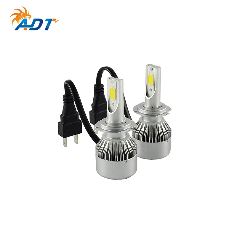

Car Led Headlight C6 H4 COB 7600LM 72w 9005 9006 super bright H11 led auto headlight H7 built-in Fan