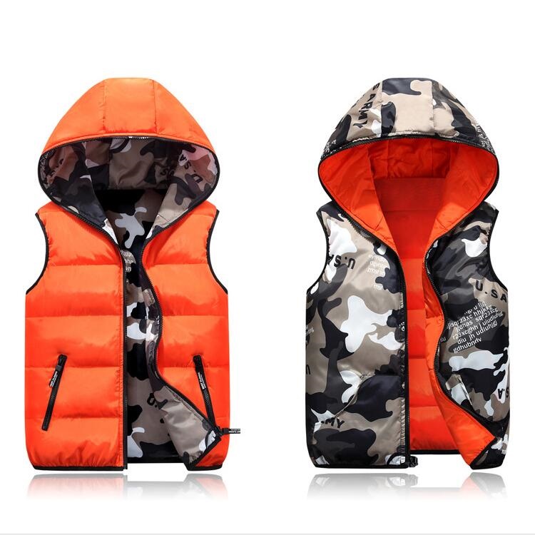 

Parent-Child Matching Outfits Camouflage Child Waistcoat Cotton Girls Boys Vest Kids Jacket Children Outerwear For 100-185cm kg-28, Navy