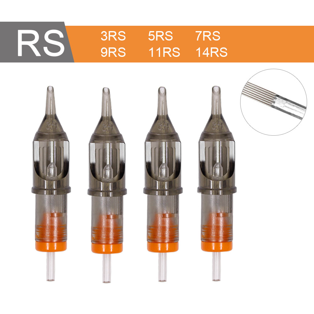 

100 pcs 3RS/5RS/7RS/9RS/11RS/14RS Mix Tattoo Sterilized Needles Cartridge Disposable Tattoo Supplies