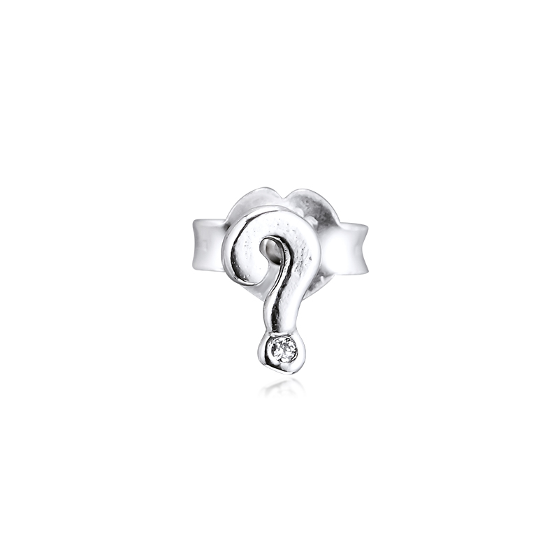

CKK My Questions Single Stud Earrings Pendientes Kolczyki Aretes de Mujer Earing For Women 925 Sterling Silver Jewelry
