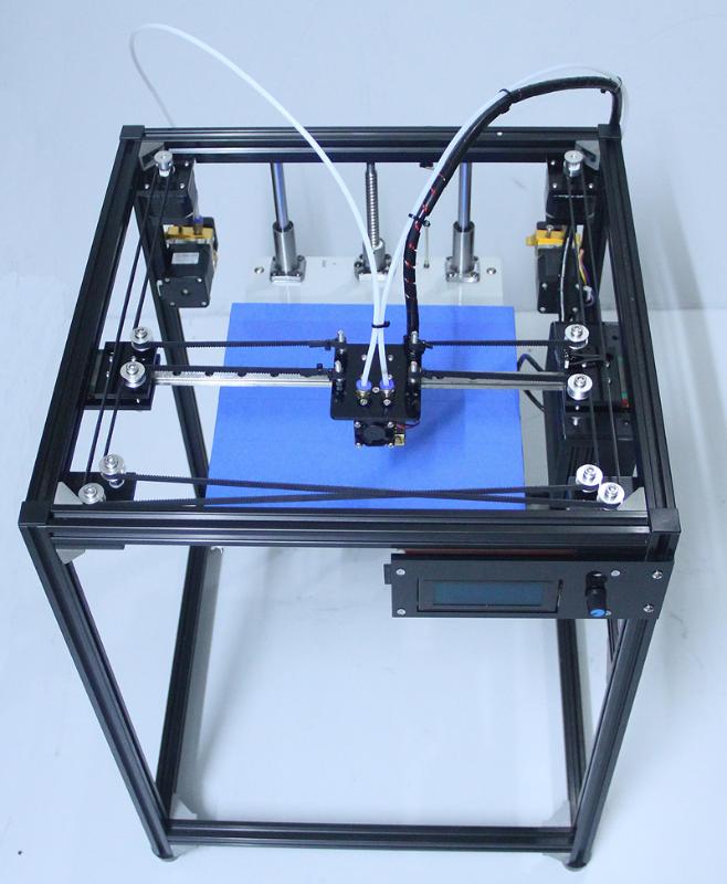 

3d printer kit dual extrusion head nozzle aluminum corexy diy 3d printer dual extruder with 50g PLA extruder