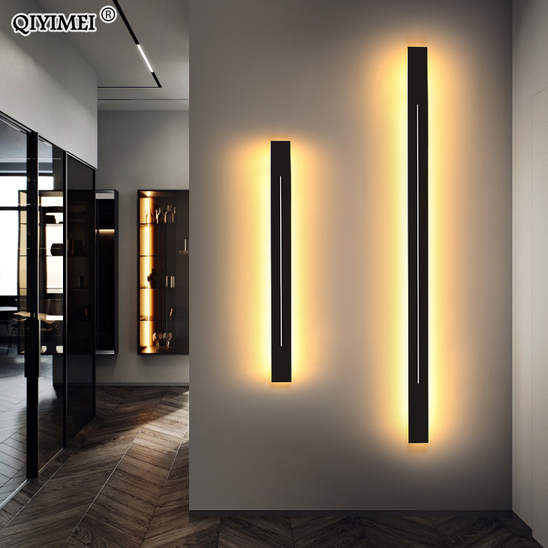 

Modern Led Wall Lamps For Stair Living Bedroom Gold Light Black Iron Fixture Wandlamp Indoor Lighting Deco AC85-260V