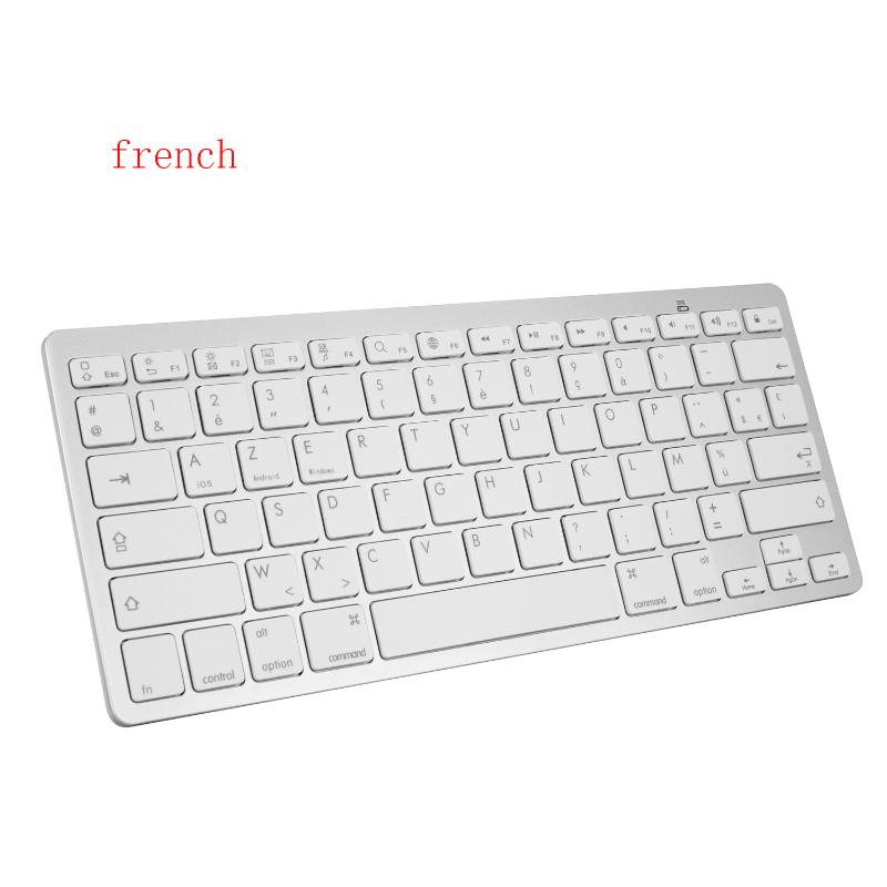 

1set Wireless Keyboard Mouse Slim Bluetooth Keyboard with Mouse French Letters BT PC Keypad for Laptop, Notebook, Pro