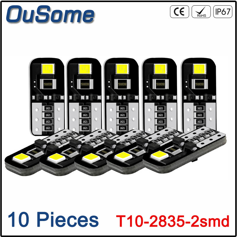 

10Pcs T10 Canbus auto Led Cold White 194 W5W LED 168 COB Car Super Bright Turn Side License Plate Light Lamp Bulb DC 12V, As pic