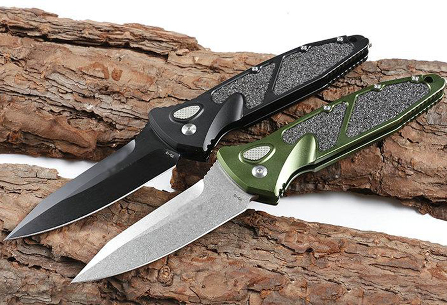 

High End MT Auto Tactical Folding Knife VG10 Single Edge Blade T6061 Handle Outdoor EDC Pocket Knives With Nylon bag