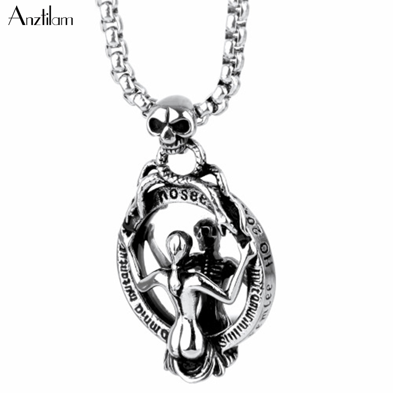 

Anztilam Fashion Hip Hop photo demon mirror pendant stainless steel fine polished vintage necklace hot sale