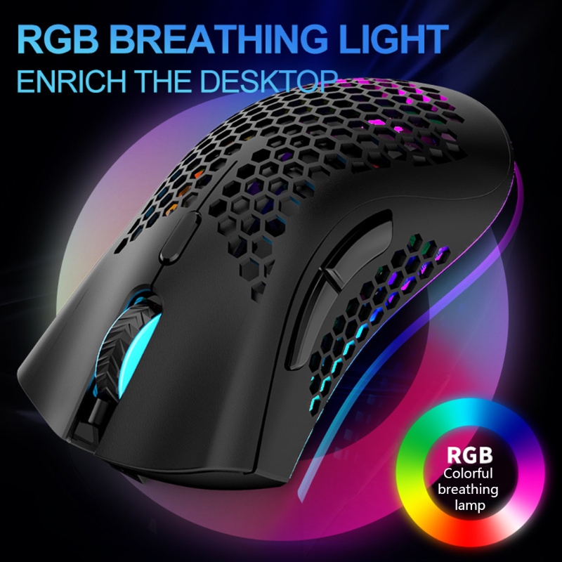 

Lightweight Gaming Mouse Honeycomb Wireless Ergonomic Mice for Computer