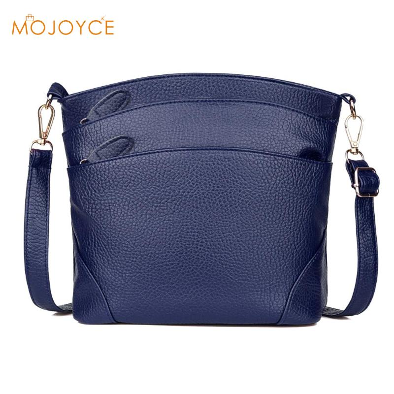 

Solid Color Shoulder Messenger Handbags Women Small Leather Crossbody Bags Purse Women Crossbody Shoulder Messenger Bags, Black