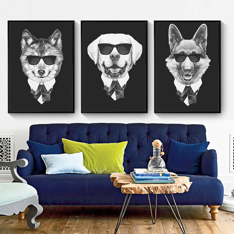 

Cartoon Poster Nordic Canvas Painting Mafia Animals Poster Wall Art Picture Home Decor Kid Bedroom Living Room Decor
