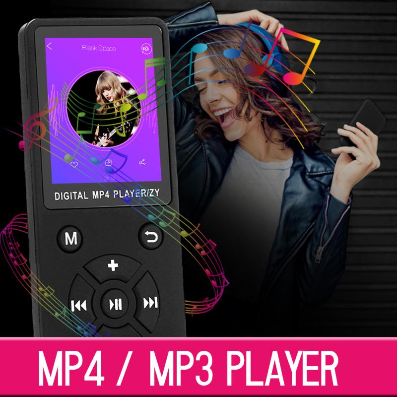 

Mini MP3 Music Player MP4 Media FM Radio Hi-Fi Lossless Sound Built-in Stopwatch Function For Music Radio Recording Video