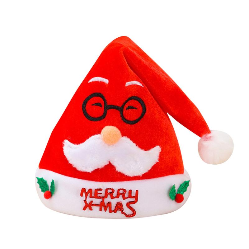 

Santa Claus print Fedoras Adult Child Christmas Hat Santa Cap Christmas Role Playing Holiday Xmas Party hat czapki zimowe