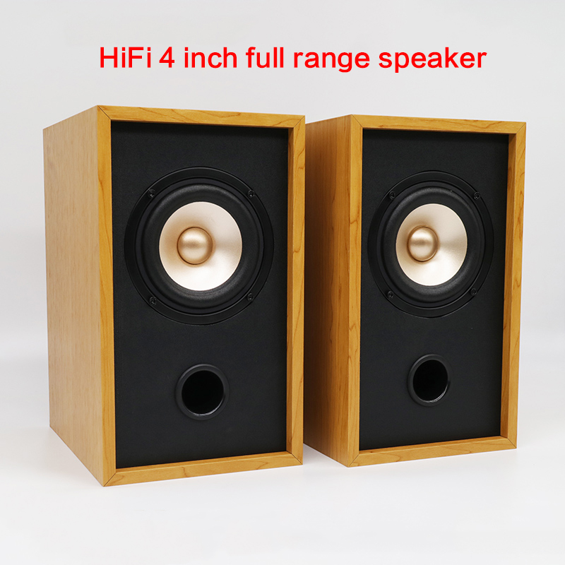

DIY 20-50W 4 Inch Full Frequency Speaker HFIF Desktop Bookshelf Wooden Passive Fever Computer Audio Home Front Audio 56HZ- 1KHZ