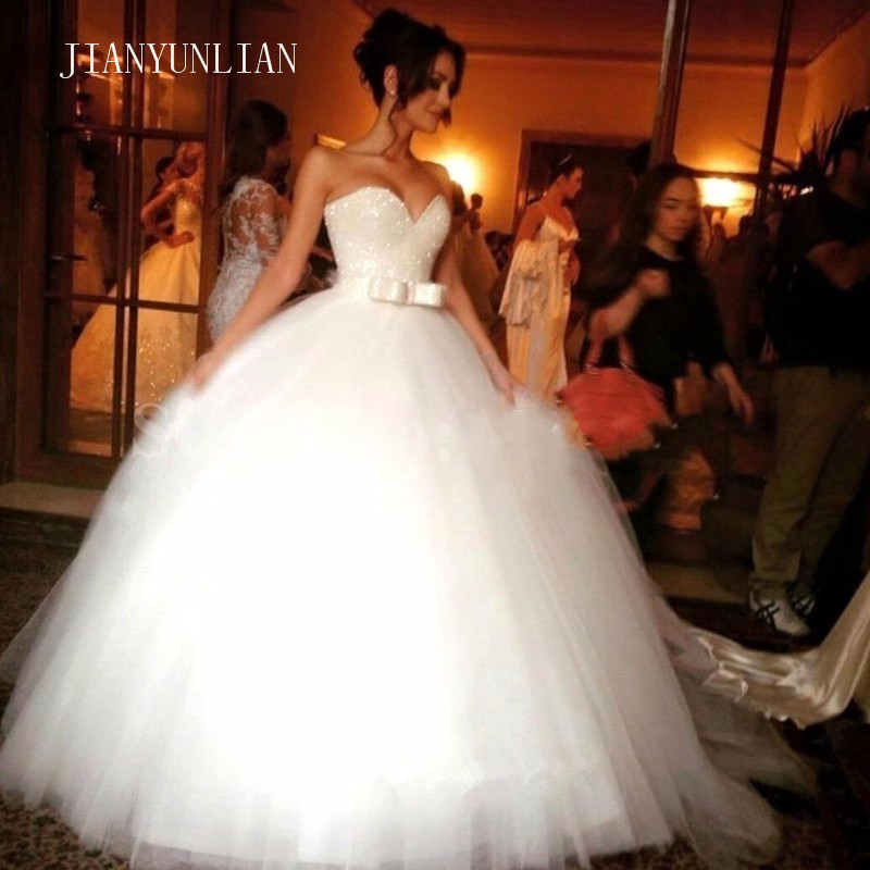 

2020 New Prom Gown Sweetheart Sleeveless White Ivory Tulle Bridal Wedding Dress Bride Gown Plus Siz