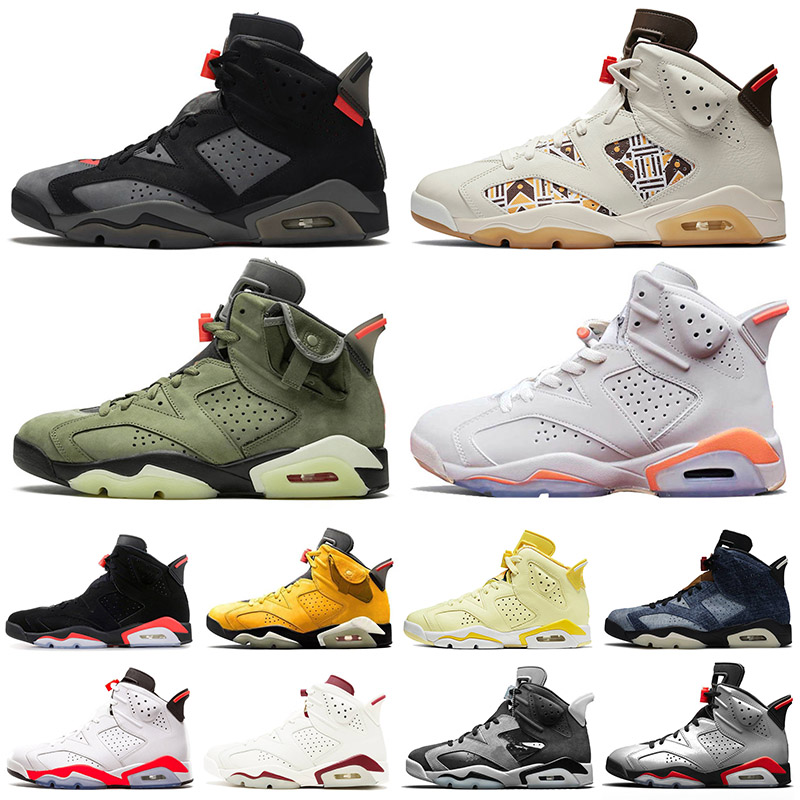 

Wholesale 2020 Quai 54 High Basketball Shoes 6s Washed Denim JUMPMAN Floral Black Infrared Women Mens Trainers Outdoor Athletic SIZE 36-47, 26 36-47 carmine high