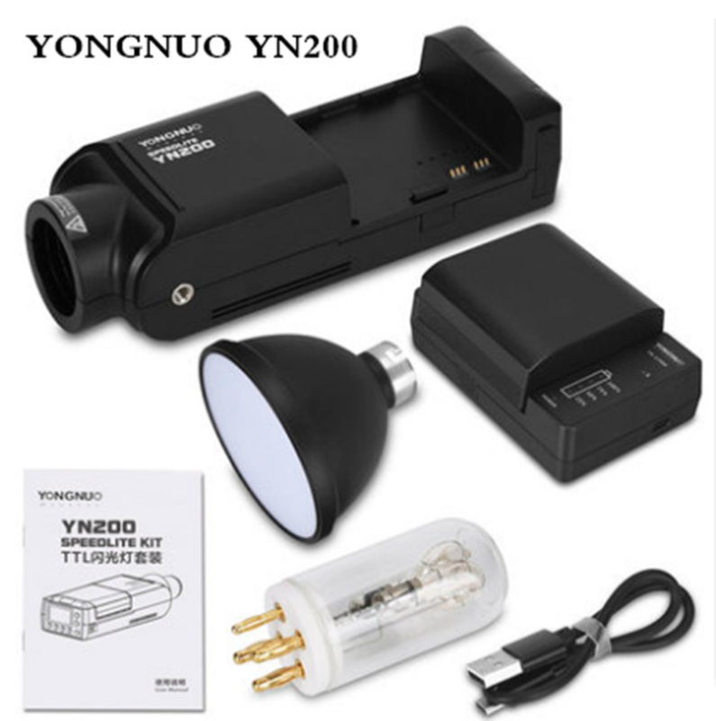 

YONGNUO YN200 Flash LightL HSS 2.4G 200W LithiumBattery USB Type C Compatible YN560-TX (II)/YN560-TX Pro/YN862 for CanonNikon