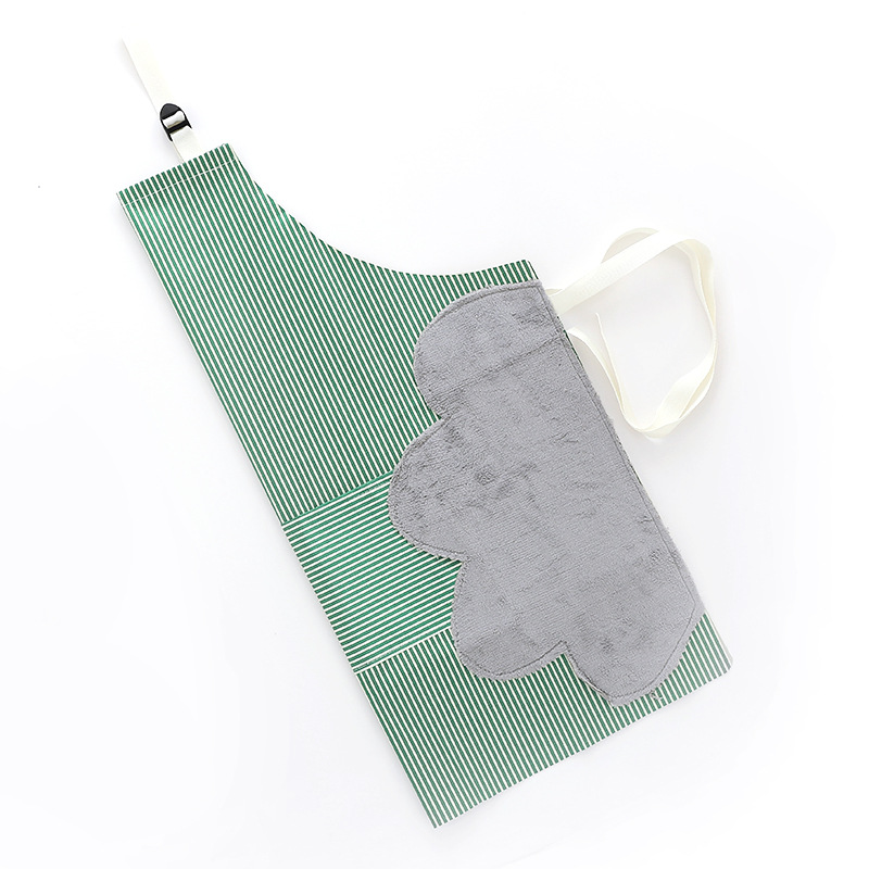 

Dust cover household hand-wiping waterproof apron women's fashion cute waistband Kitchen adults cooking oil-proof overalls men