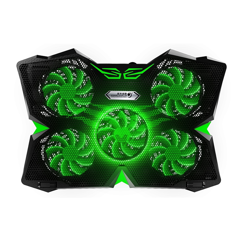 

COOLCOLD Computer Radiator, Laptop Cooling Pad with 5 Fans, USB Interface Adjustable Speed Radiator for 12-17 Inch Computers