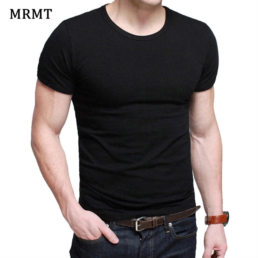 

Lycra Men'S T Shirt Short Sleeve T-Shirt O-Neck Slim Solid Color Half Sleeved Tee Shirt 2020 MRMT, O wine red