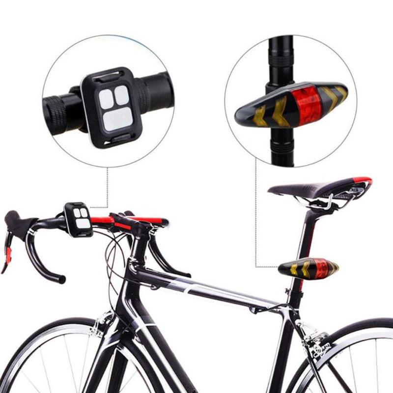 

#H40 Bicycle Light LED USB Rechargeable TailLight Warning Bike Rear Lights Smart Wireless Remote Control Turn Signal Light