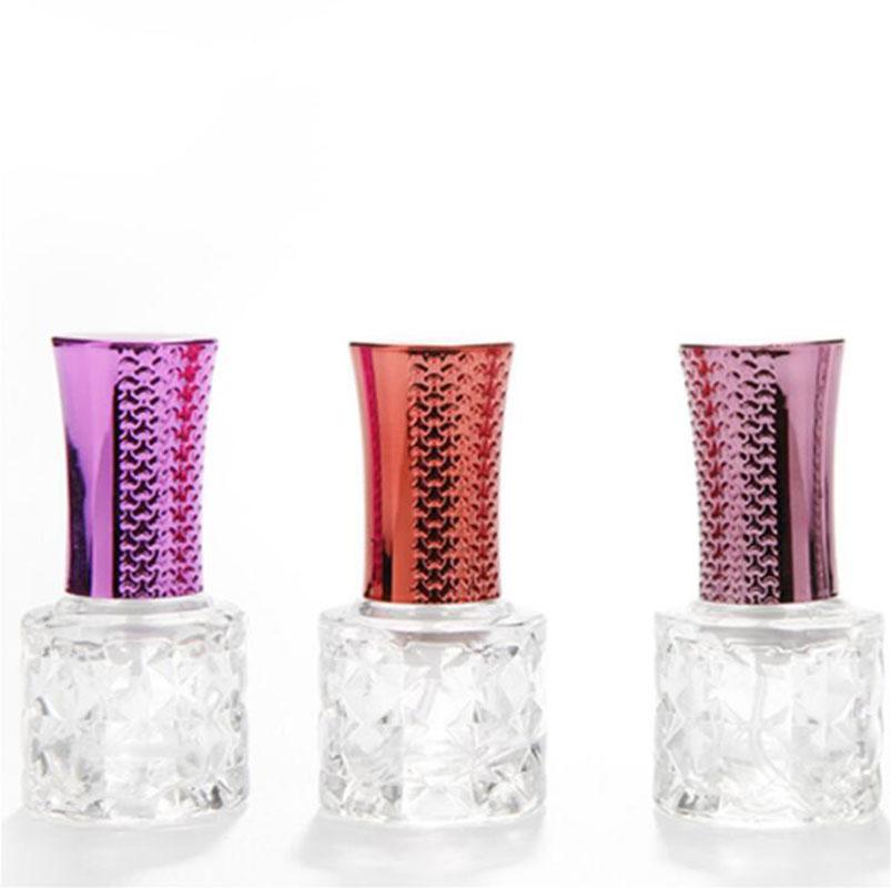 

Refillable Spray Bottle Empty Cosmetic Containers High-grade Fashion 10ml Water Cube Glass Bottle Clear 25pcs/lot Random Color