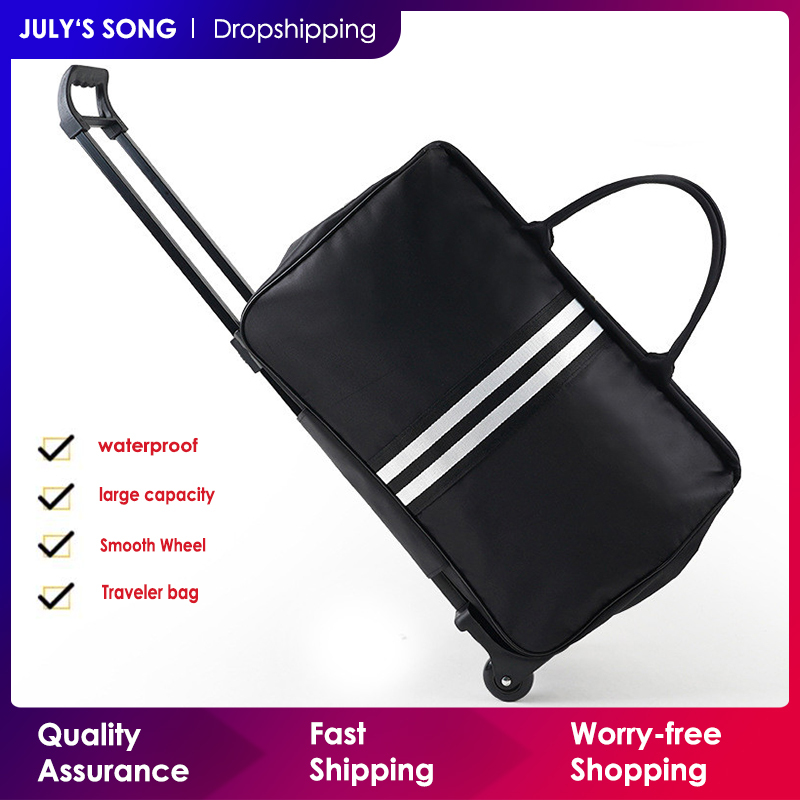 

JULY'S SONG Men Luggage Bags Trolley Travel Bag With Wheels Rolling Carry on Suitcase Bag Wheeled Women Bolsas 200921