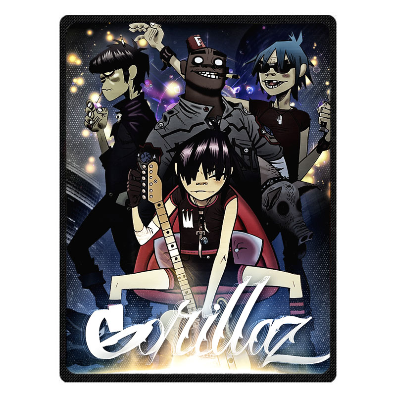 

Super Soft Gorillaz Flannel Blanket For Sofa Bed Personalized Portable Children Travel Blankets Bed Sheet